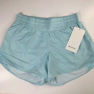 Lululemon Womens Activewear Hotty Hot  HR 4” Lined Shorts Blue Stretch 6 New